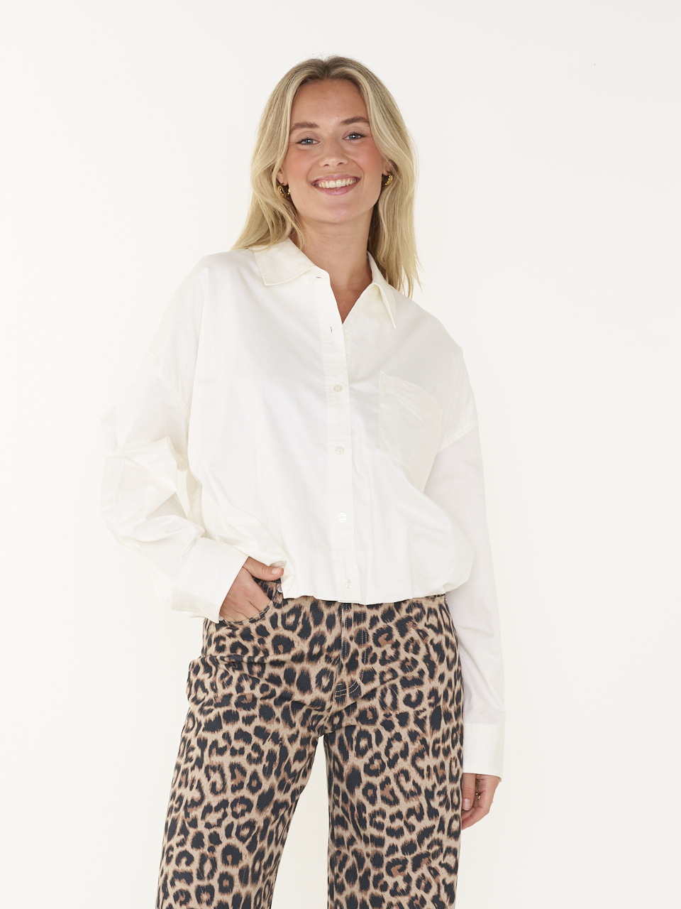BLOUSE CROPPED BUTTON UP