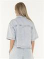 BLOUSE SHORT SLEEVE DENIM