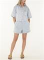 BLOUSE SHORT SLEEVE DENIM