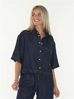 BLOUSE SHORT SLEEVE DENIM