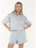 BLOUSE SHORT SLEEVE DENIM