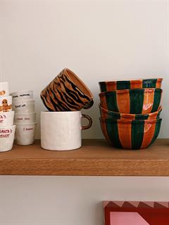 BOWL CINNAMON STRIPED