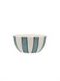 BOWL POWDER STRIPED YOGHURT BLUE