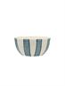 BOWL POWDER STRIPED YOGHURT BLUE
