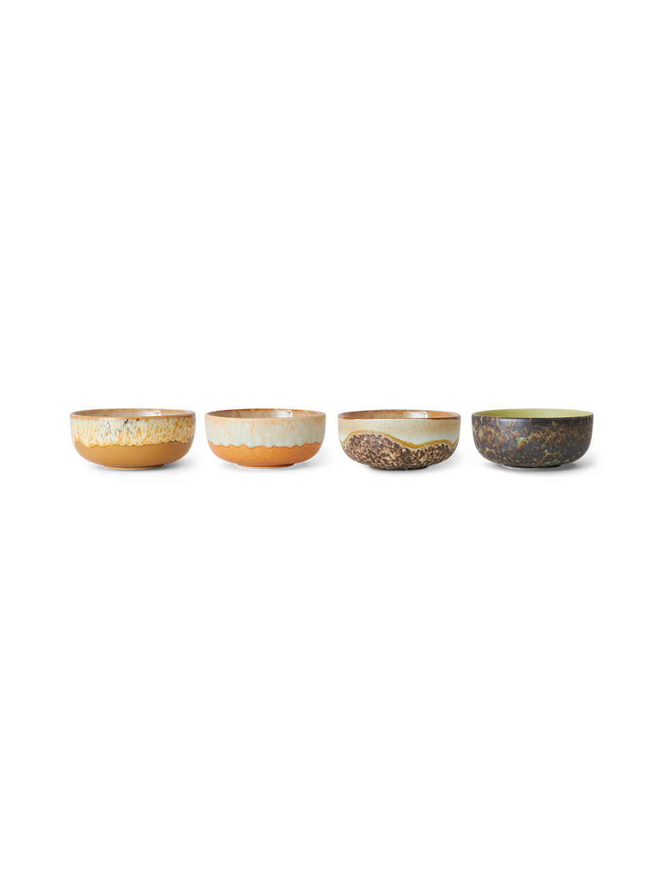 BOWLS 70'S CERAMICS TAPAS DRIFT SET OF 4