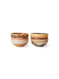 BOWLS 70'S CERAMICS XS MARINE SET OF 4