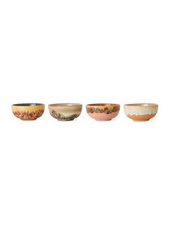 BOWLS 70'S CERAMICS XS MARINE SET OF 4