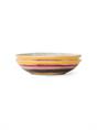 BOWLS 70S CERAMICS CURRY HIBISCUS SET OF 2