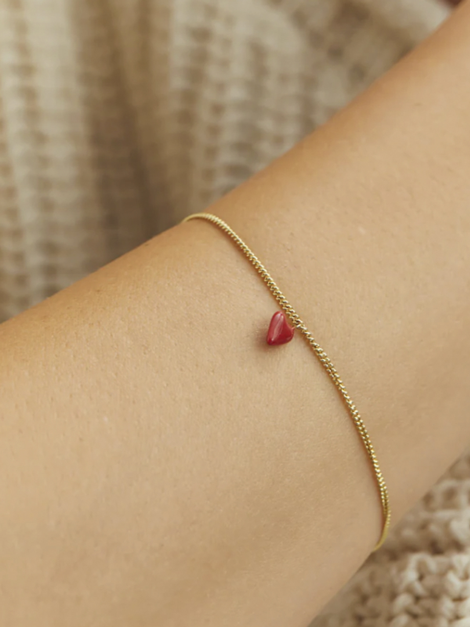 BRACELET HEART BEAT GOLD PLATED