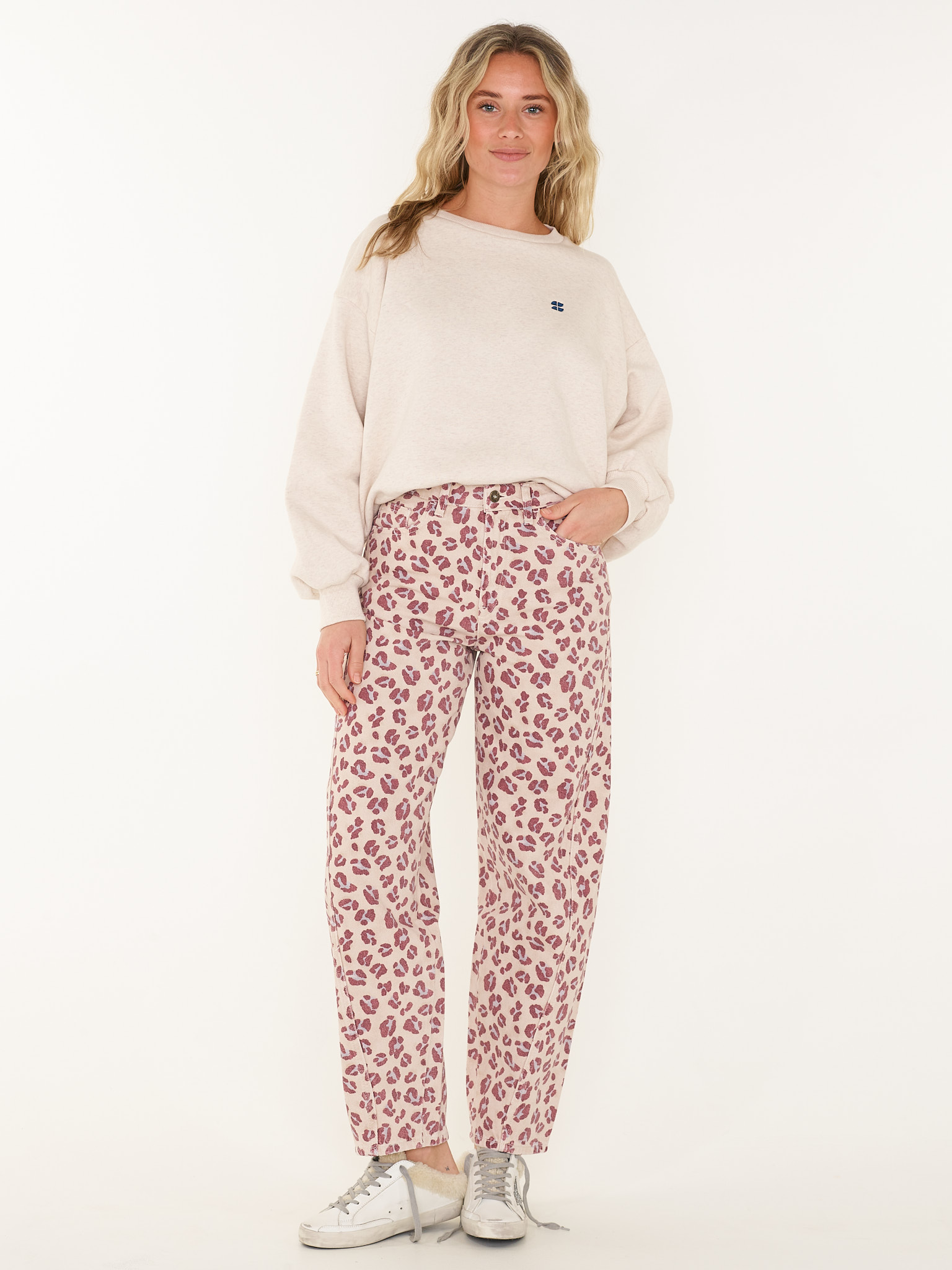 BROEK BEGUM PINK CHEETAH