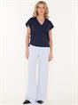 BROEK FABRI ELASTICATED WIDE LEG