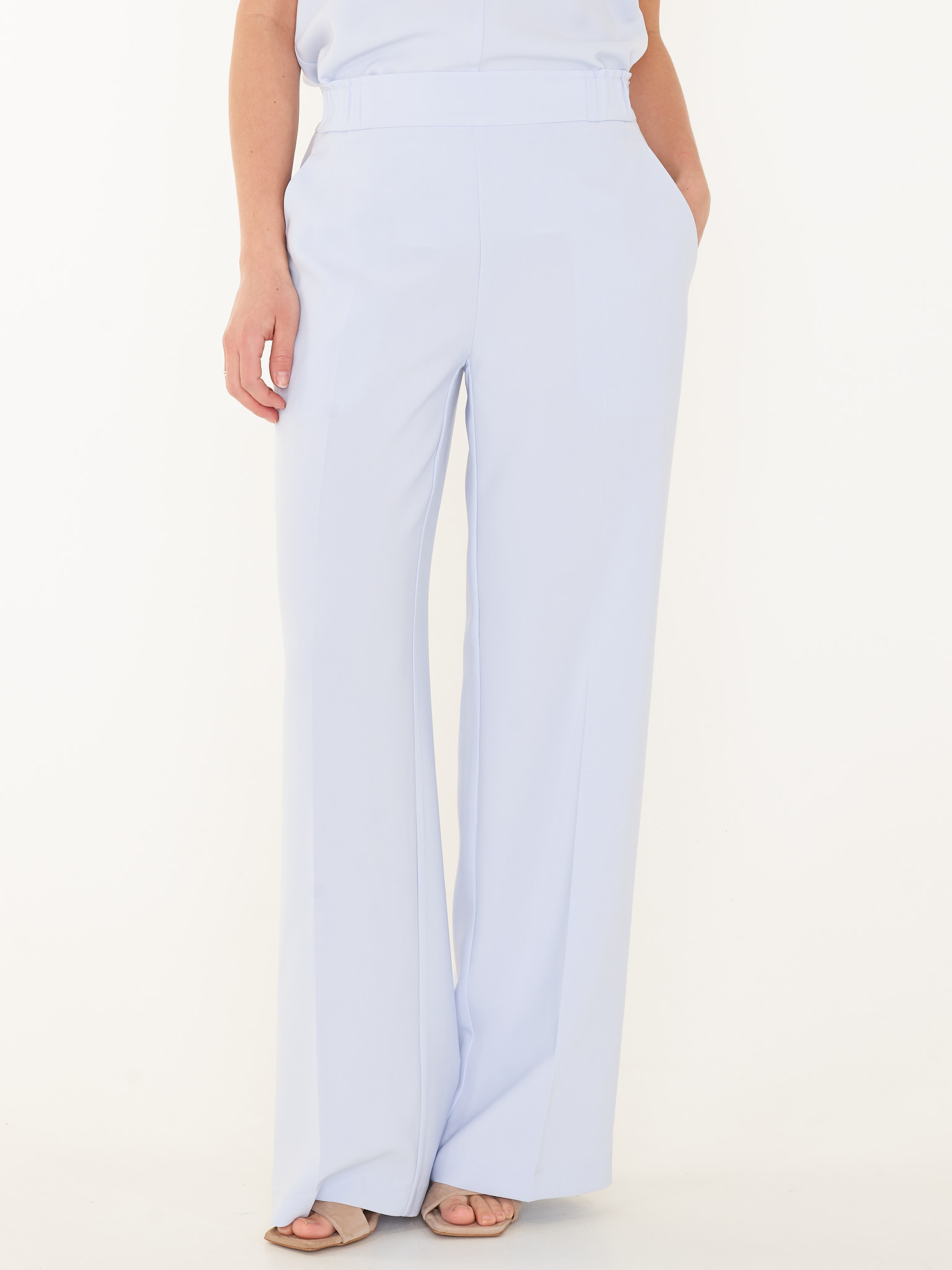 BROEK FABRI ELASTICATED WIDE LEG