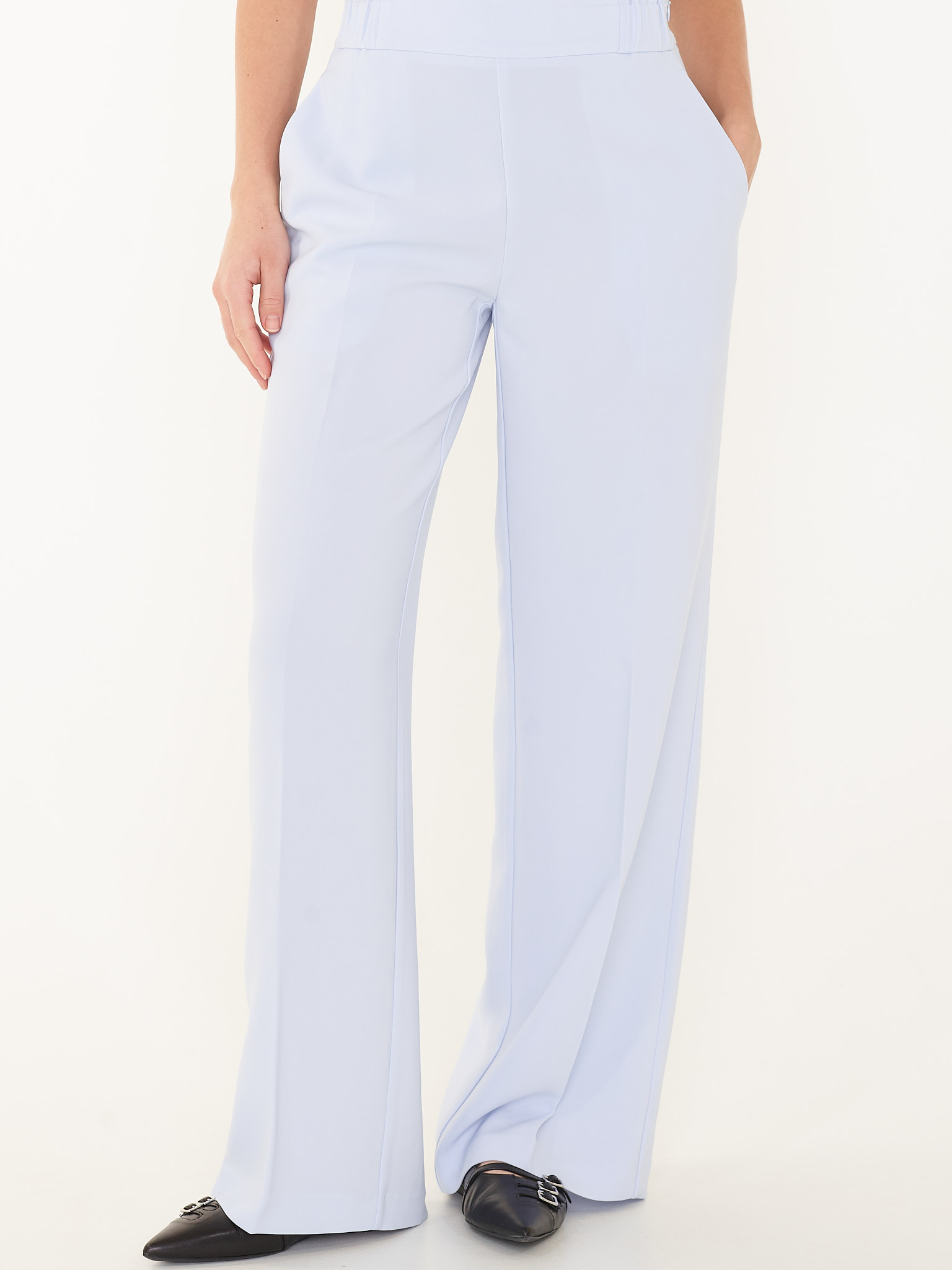BROEK FABRI ELASTICATED WIDE LEG