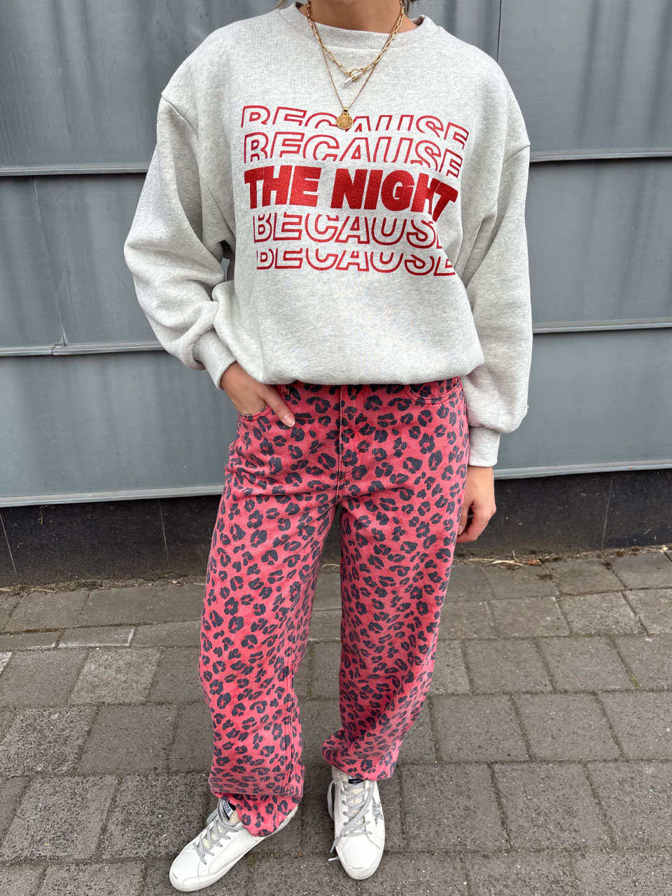 BROEK LEW RED CHEETAH