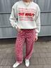 BROEK LEW RED CHEETAH