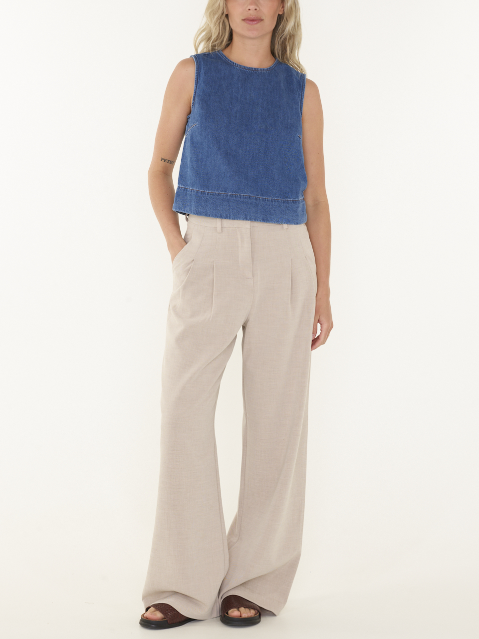 BROEK MSCHMIRABELLE MICHELLE HW PLEAT