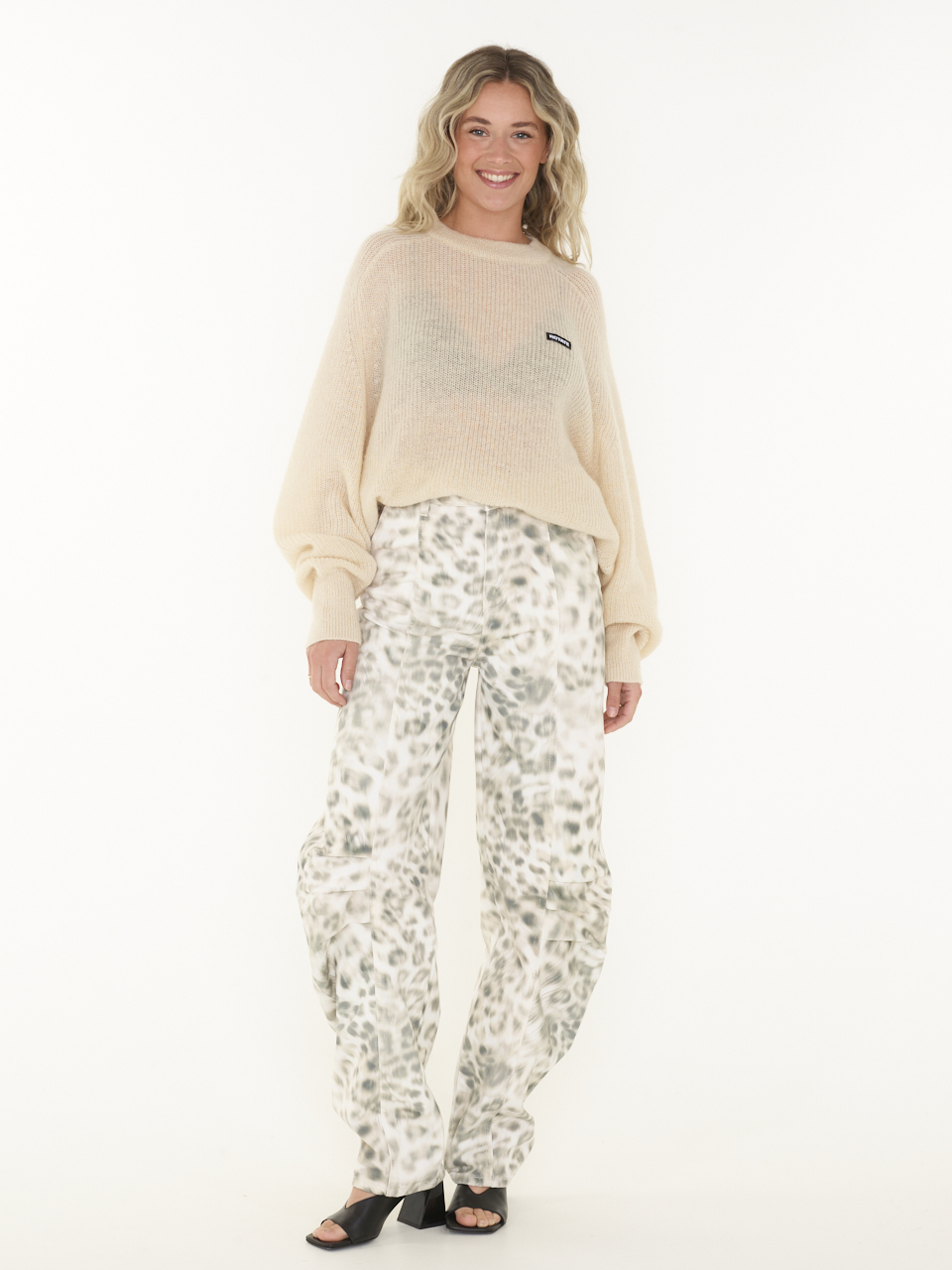 BROEK PRINTED CARGO DENIM