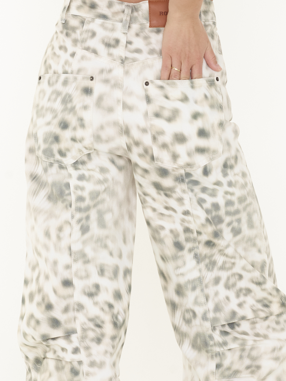 BROEK PRINTED CARGO DENIM