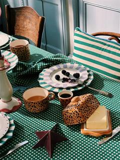 BUTTER DISH LEOPARD BROWN