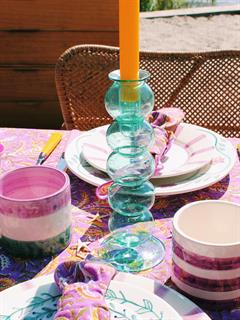CANDLE HOLDER BLUE LAGOON BUBBLE