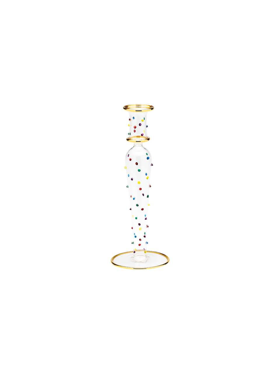 CANDLE HOLDER CONFETTI GLASS