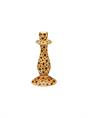 CANDLE HOLDER LEOPARD BROWN