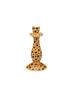 CANDLE HOLDER LEOPARD BROWN