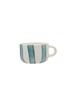 CAPPUCCINO MUG POWDER SRTIPED BLUE