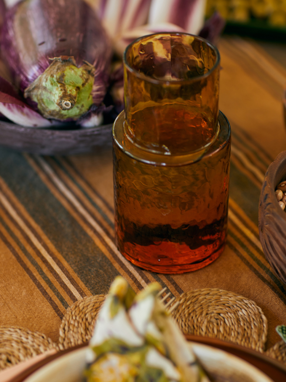 CARAFE TUBE AMBER