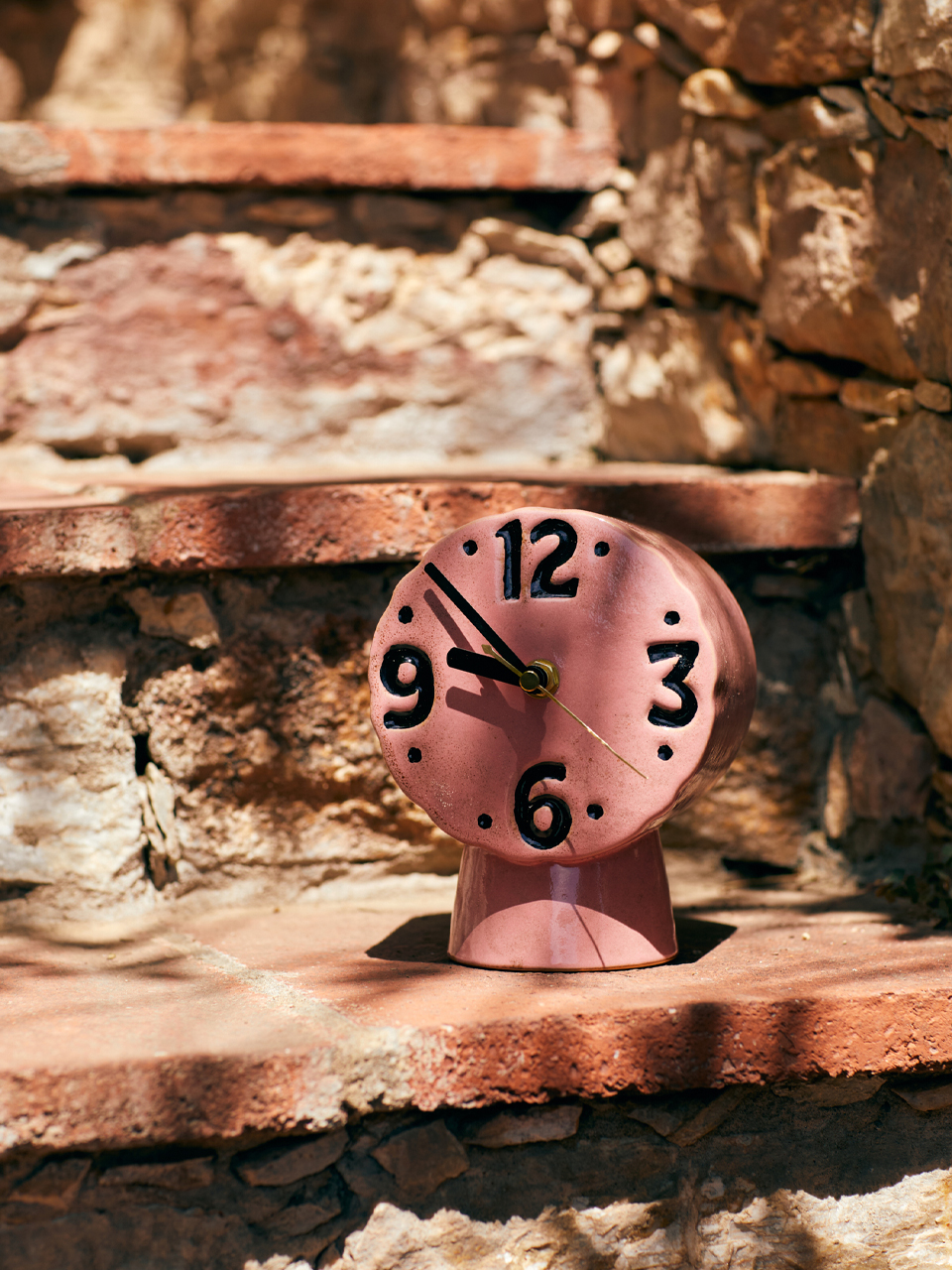 CLOCK RETRO CERAMIC PINK