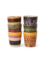 COFFEE MUGS 70'CERAMICS VALLEY SET OF 6