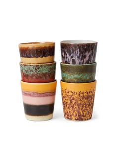COFFEE MUGS 70'CERAMICS VALLEY SET OF 6