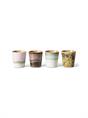 COFFEE MUGS 70'S CERAMICS SERENDIPITY SET OF 4