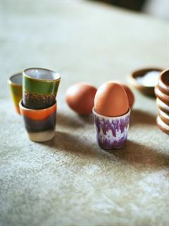 CUPS 70S CERAMICS EGG ISLAND SET OF 4