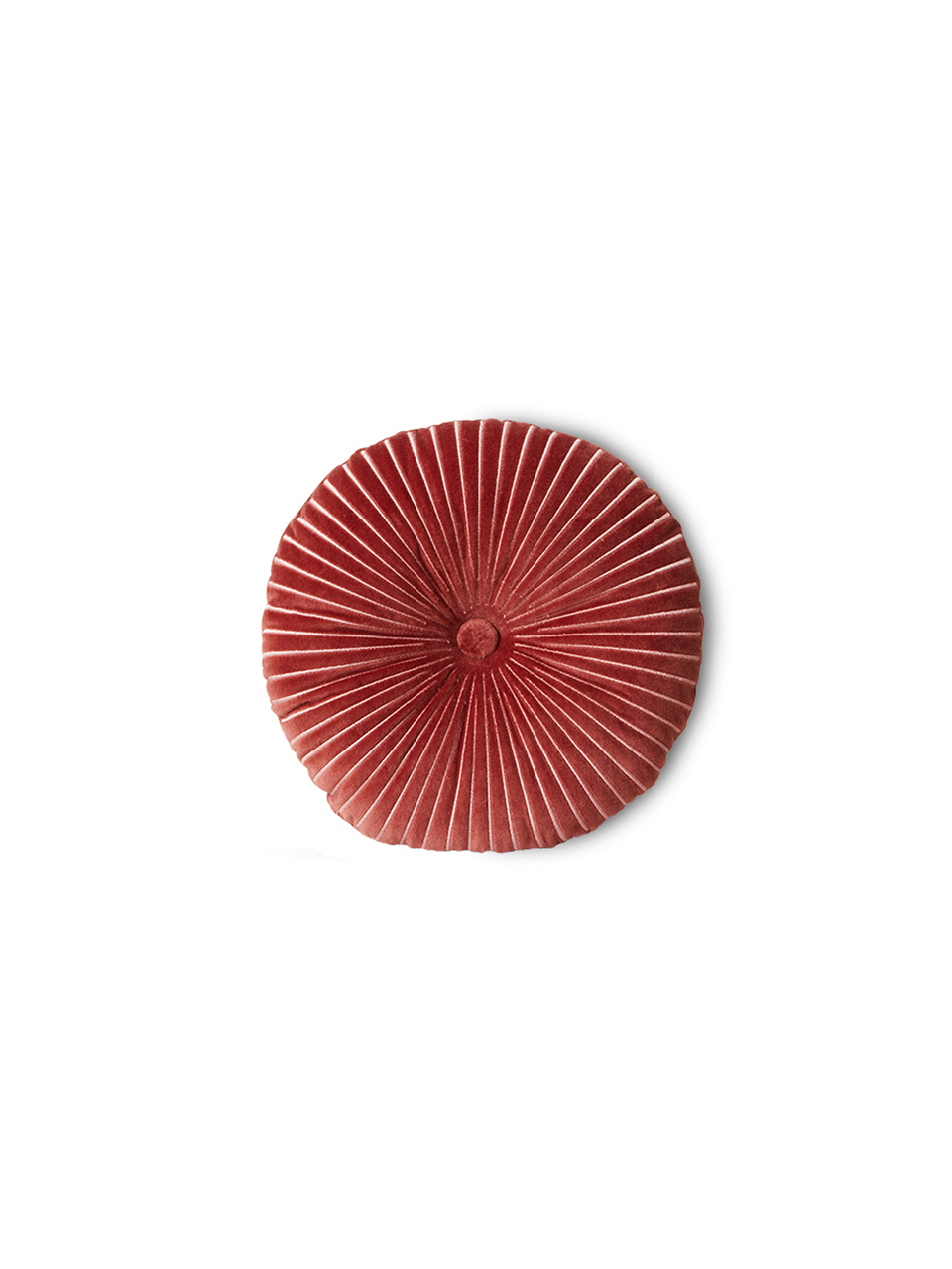 CUSHION ROUND RIPPLE BURGUNDY 35CM
