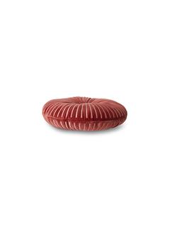 CUSHION ROUND RIPPLE BURGUNDY 35CM