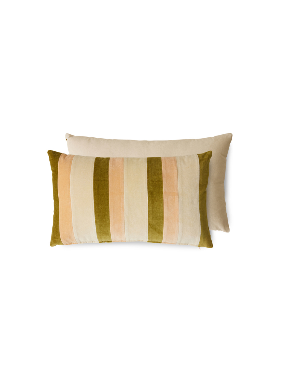 CUSHION STRIPED VELVET FIELDS 60X35CM