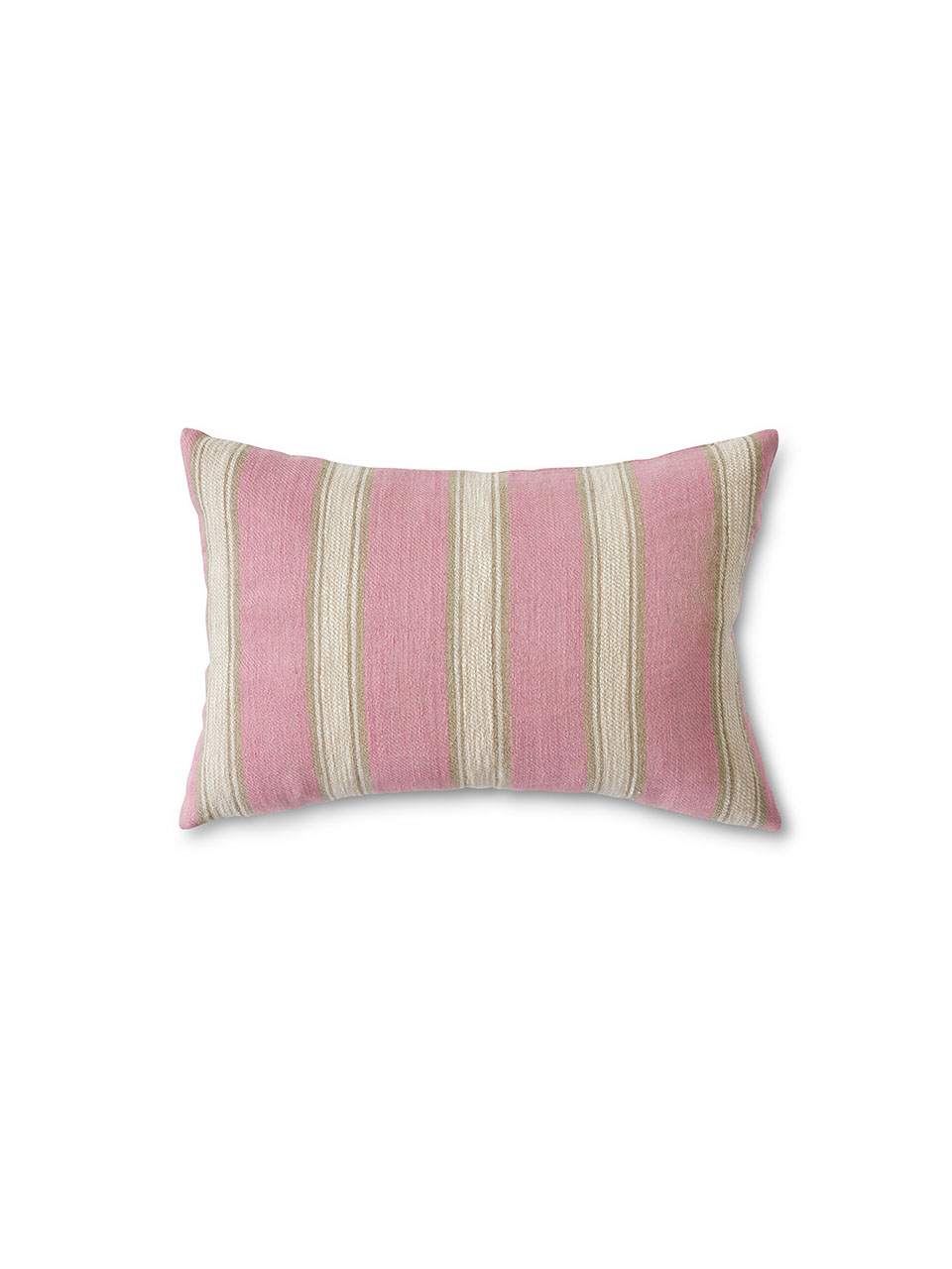 CUSHION WOVEN STRIPED BLUSH 60X40