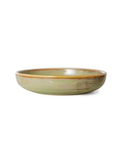 DEEP PLATE M CHEF CERAMICS MOSS GREEN