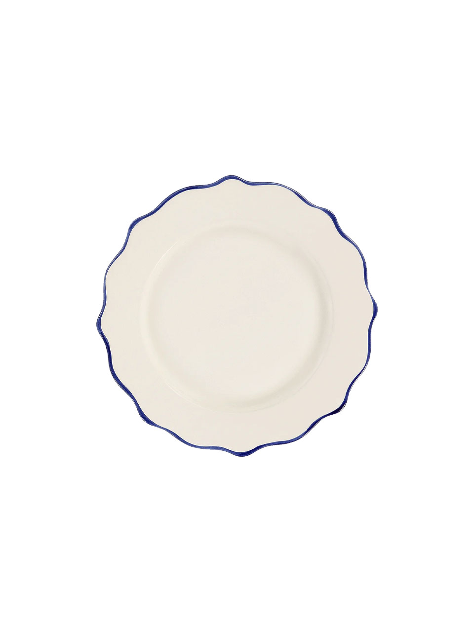 DINNER PLATE MARINE BLUE SCALOPPED