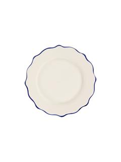 DINNER PLATE MARINE BLUE SCALOPPED