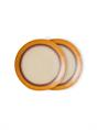 DINNER PLATES 70'S CERAMICS COCONUT SET OF 2