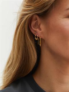 EARRING SINGLE BLOSSOM STUD SILVER GOLDPLATED