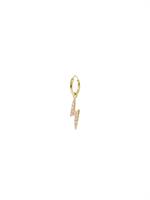 EARRING SINGLE ELECTRIC LOVE RING GOLD PLATED