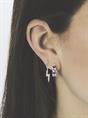 EARRING SINGLE ELECTRIC LOVE RING SILVER