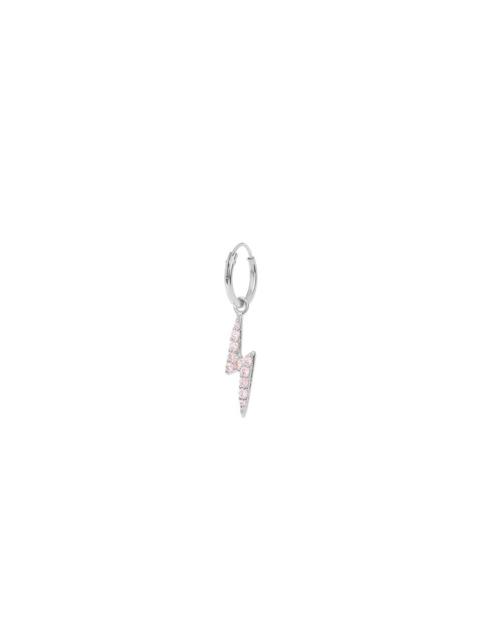 EARRING SINGLE ELECTRIC LOVE RING SILVER