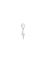EARRING SINGLE ELECTRIC LOVE RING SILVER