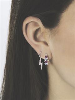 EARRING SINGLE ELECTRIC LOVE RING SILVER