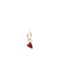EARRING SINGLE HEART BEAT RING GOLD PLATED