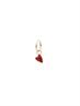EARRING SINGLE HEART BEAT RING GOLD PLATED